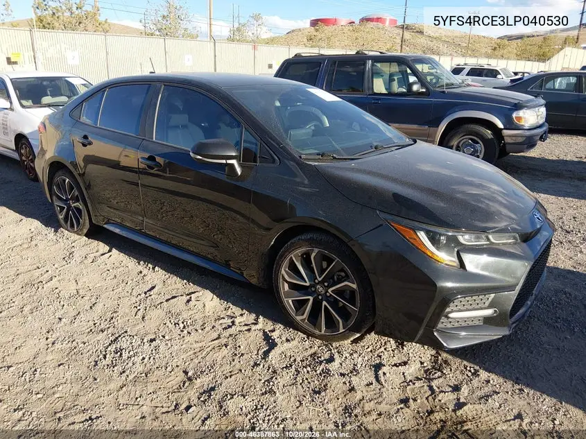 TOYOTA COROLLA 2020, VIN 5YFS4RCE3LP040530