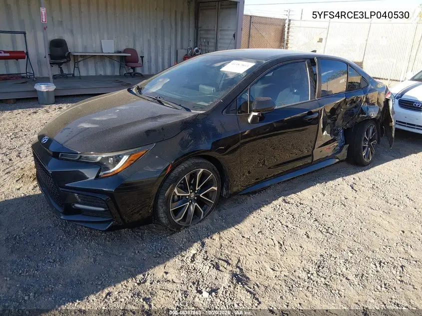 2020 TOYOTA COROLLA VIN 5YFS4RCE3LP040530 — фото 2
