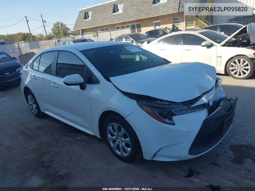 TOYOTA COROLLA 2020, VIN 5YFEPRAE2LP095820