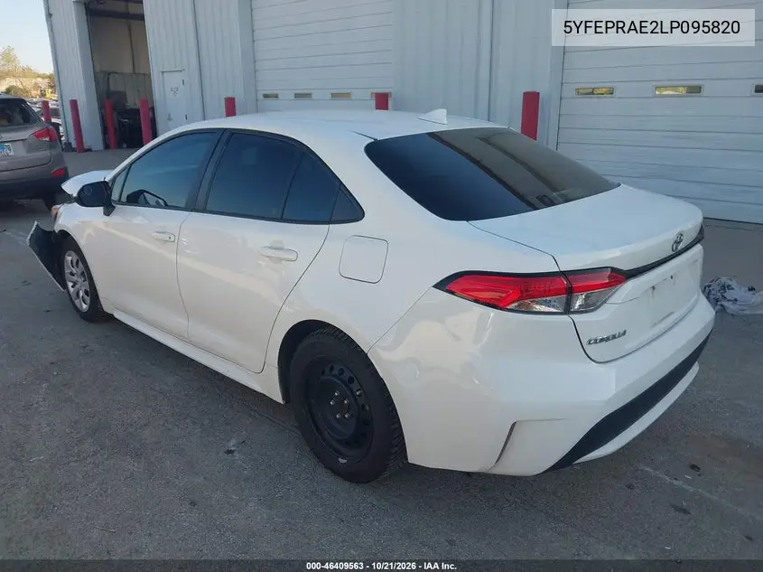 2020 TOYOTA COROLLA VIN 5YFEPRAE2LP095820 — фото 3