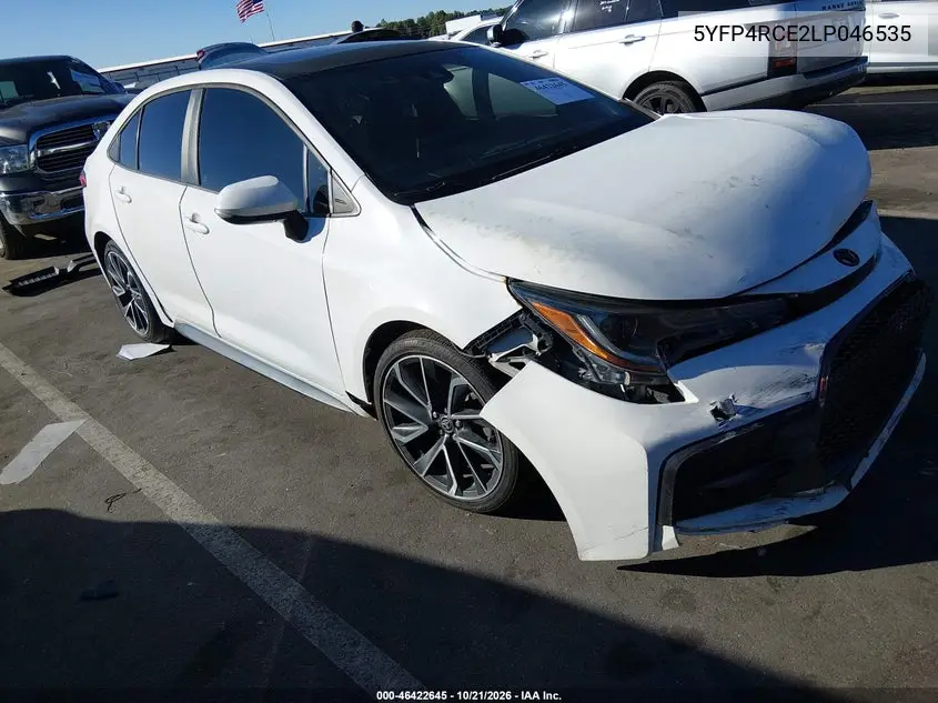 TOYOTA COROLLA 2020, VIN 5YFP4RCE2LP046535