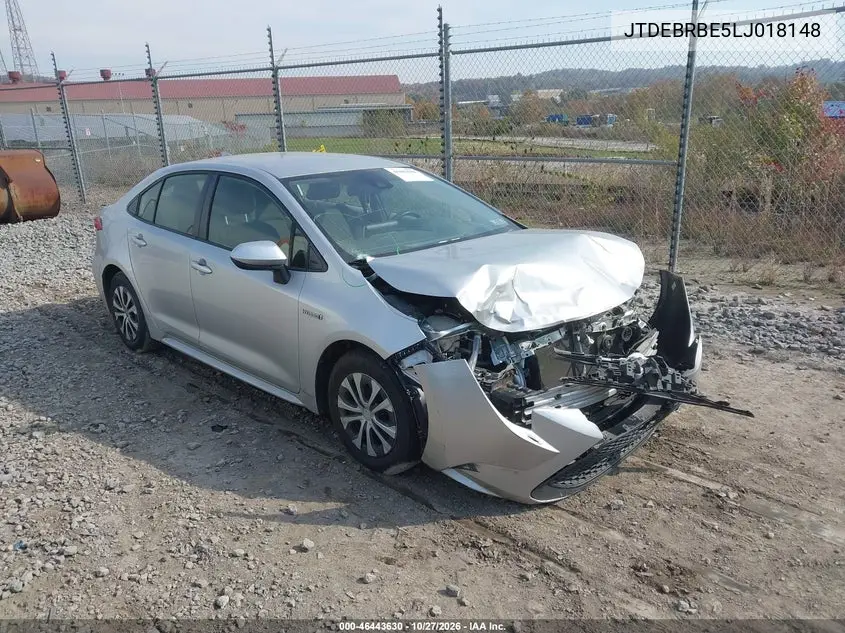 TOYOTA COROLLA 2020, VIN JTDEBRBE5LJ018148