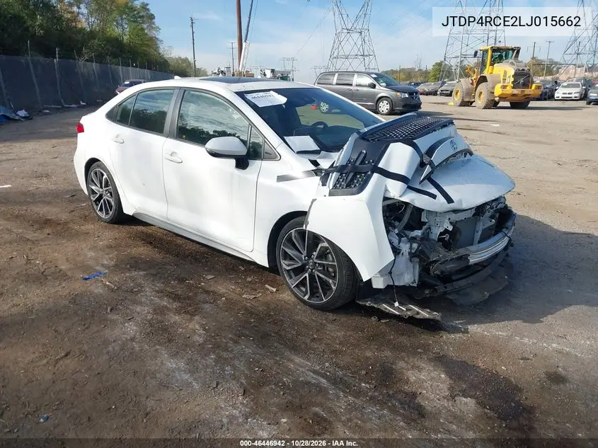 TOYOTA COROLLA 2020, VIN JTDP4RCE2LJ015662