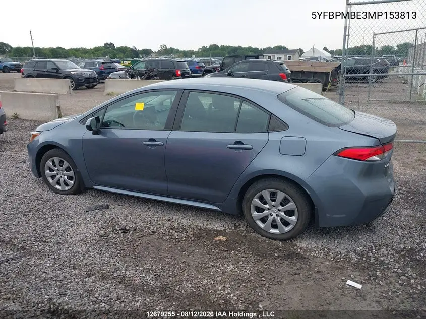 2021 TOYOTA COROLLA VIN 5YFBPMBE3MP153813 — фото 12