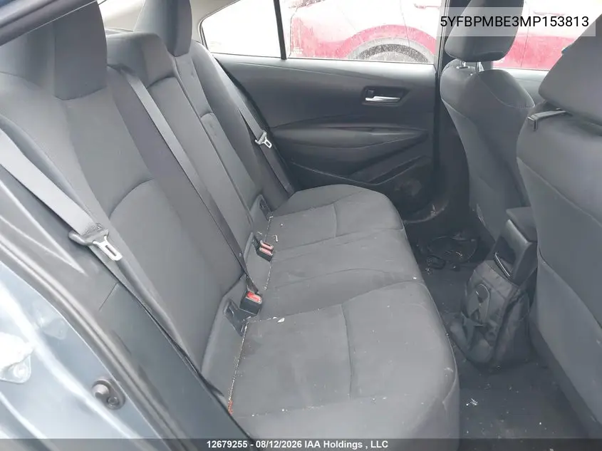 2021 TOYOTA COROLLA VIN 5YFBPMBE3MP153813 — фото 8