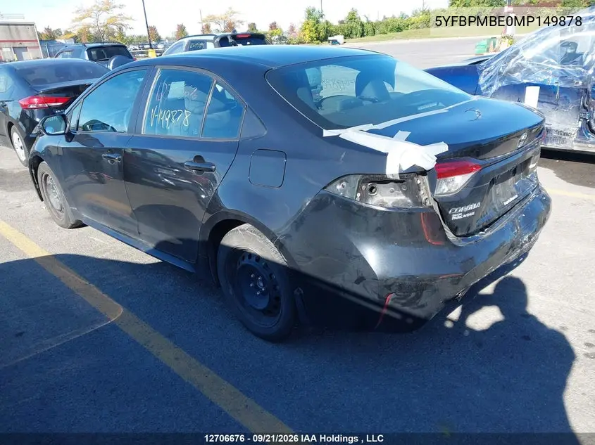 2021 TOYOTA COROLLA VIN 5YFBPMBE0MP149878 — фото 3