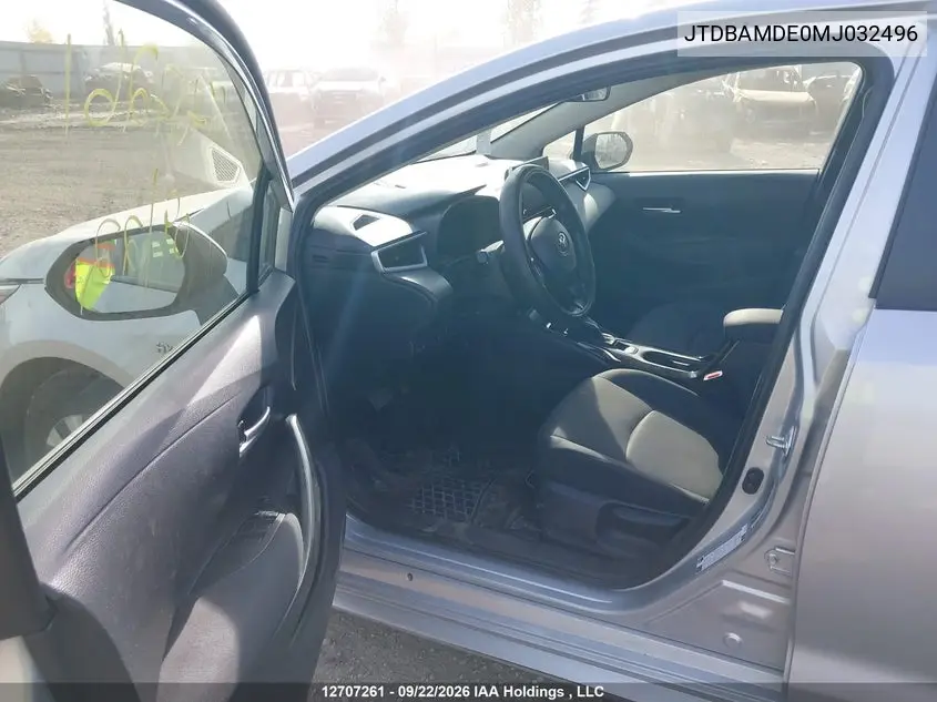 2021 TOYOTA COROLLA VIN JTDBAMDE0MJ032496 — фото 18