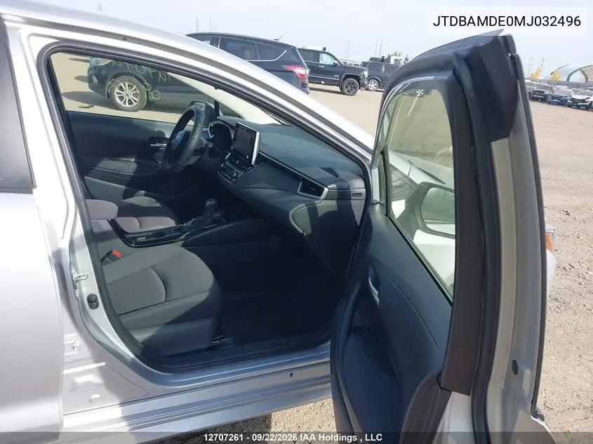 2021 TOYOTA COROLLA VIN JTDBAMDE0MJ032496 — фото 5