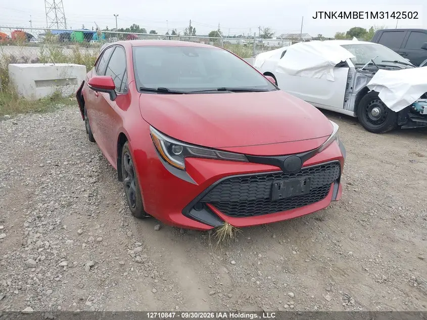 TOYOTA COROLLA 2021, VIN JTNK4MBE1M3142502
