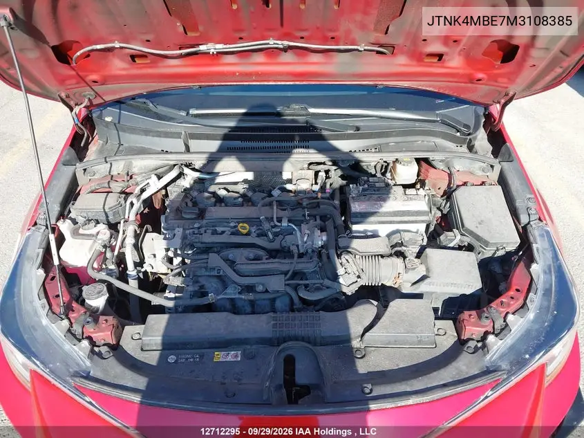 2021 TOYOTA COROLLA VIN JTNK4MBE7M3108385 — фото 10
