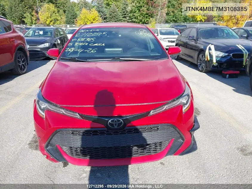 2021 TOYOTA COROLLA VIN JTNK4MBE7M3108385 — фото 12