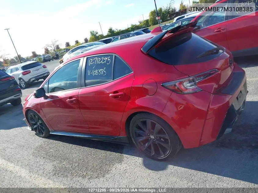 2021 TOYOTA COROLLA VIN JTNK4MBE7M3108385 — фото 14