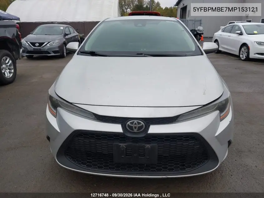 2021 TOYOTA COROLLA VIN 5YFBPMBE7MP153121 — фото 11