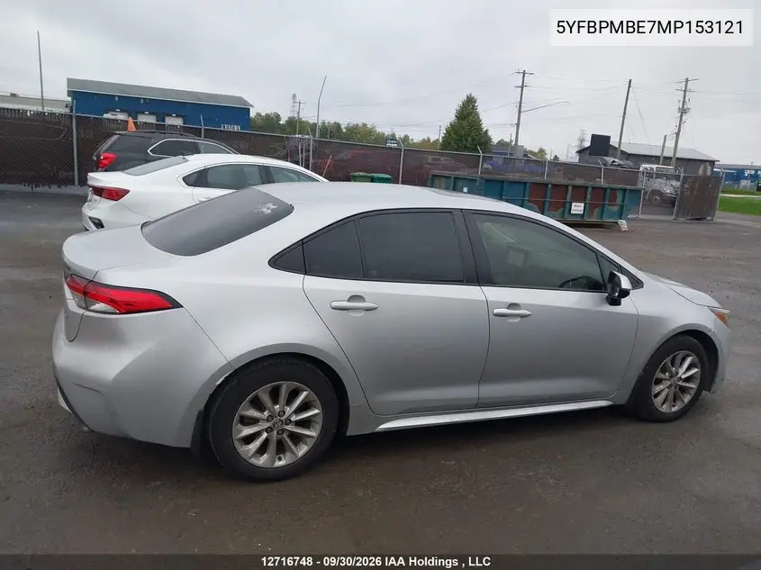 2021 TOYOTA COROLLA VIN 5YFBPMBE7MP153121 — фото 12