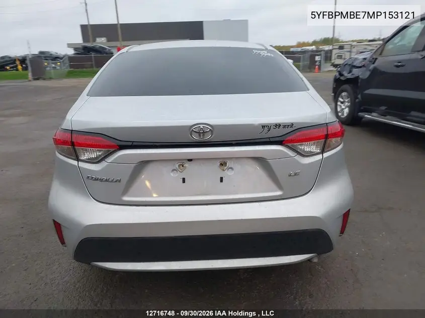2021 TOYOTA COROLLA VIN 5YFBPMBE7MP153121 — фото 15