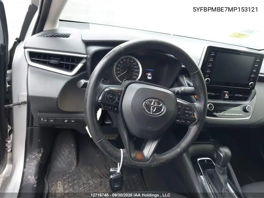 2021 TOYOTA COROLLA VIN 5YFBPMBE7MP153121 — фото 17