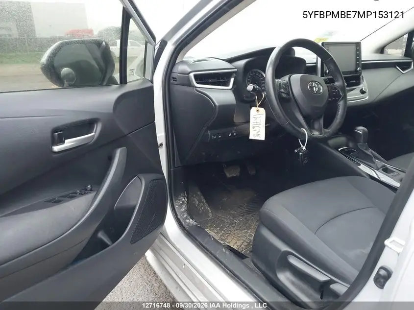 2021 TOYOTA COROLLA VIN 5YFBPMBE7MP153121 — фото 18
