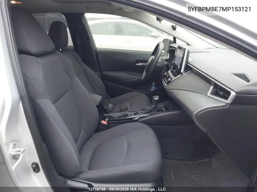 2021 TOYOTA COROLLA VIN 5YFBPMBE7MP153121 — фото 5