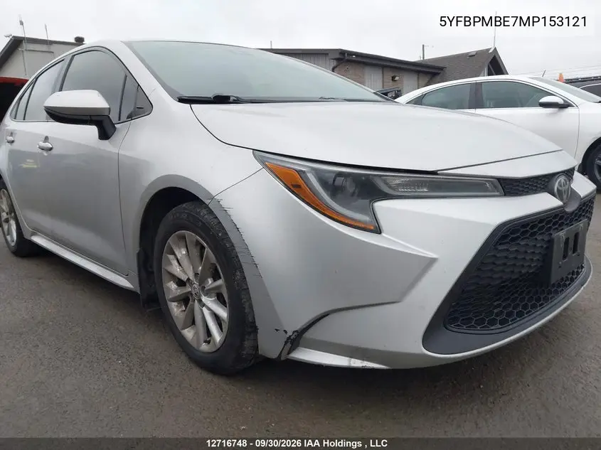 2021 TOYOTA COROLLA VIN 5YFBPMBE7MP153121 — фото 6