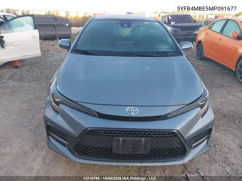 2021 TOYOTA COROLLA VIN 5YFB4MBE5MP091677 — фото 12