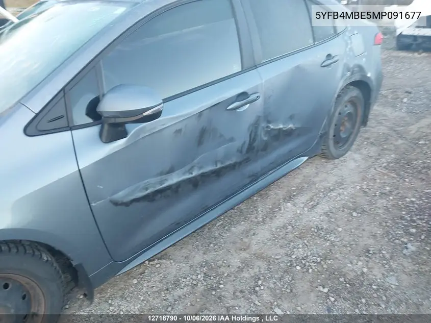 2021 TOYOTA COROLLA VIN 5YFB4MBE5MP091677 — фото 6