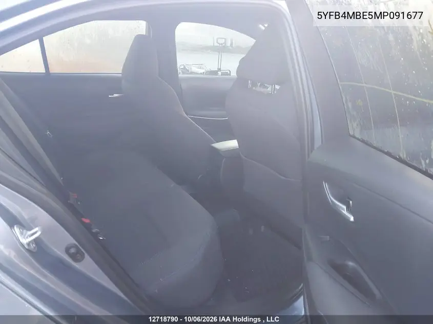 2021 TOYOTA COROLLA VIN 5YFB4MBE5MP091677 — фото 8