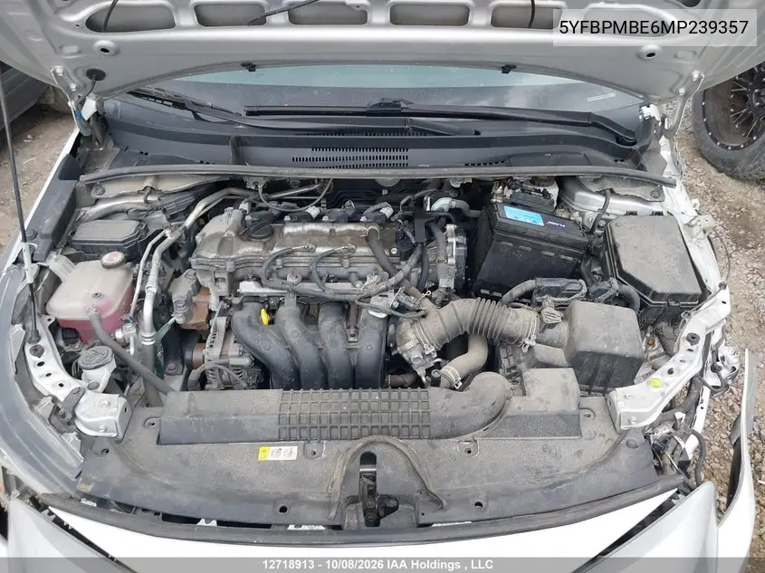 2021 TOYOTA COROLLA VIN 5YFBPMBE6MP239357 — фото 10