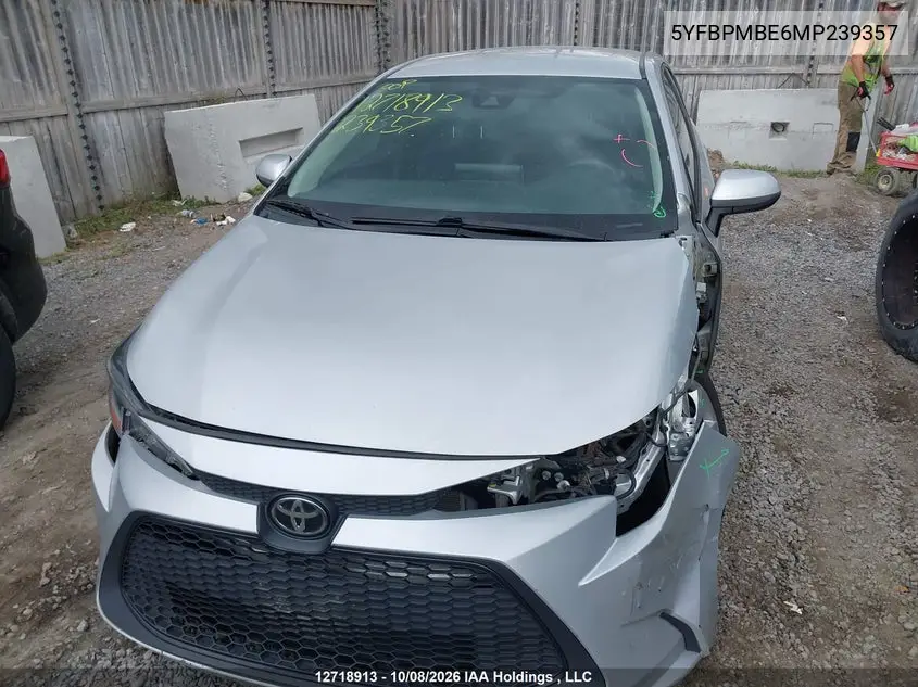 2021 TOYOTA COROLLA VIN 5YFBPMBE6MP239357 — фото 13