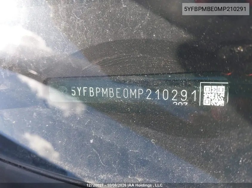 2021 TOYOTA COROLLA VIN 5YFBPMBE0MP210291 — фото 18
