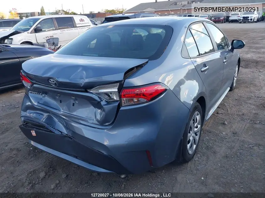 2021 TOYOTA COROLLA VIN 5YFBPMBE0MP210291 — фото 4