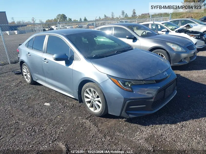 TOYOTA COROLLA 2021, VIN 5YFB4MBE3MP084923