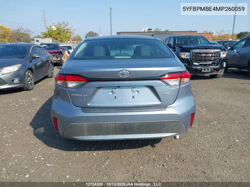 2021 TOYOTA COROLLA VIN 5YFBPMBE4MP260059 — фото 16