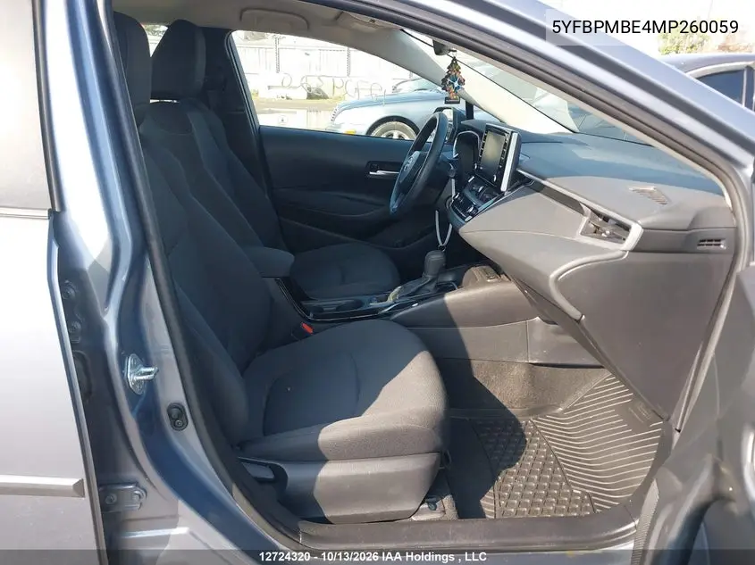 2021 TOYOTA COROLLA VIN 5YFBPMBE4MP260059 — фото 5