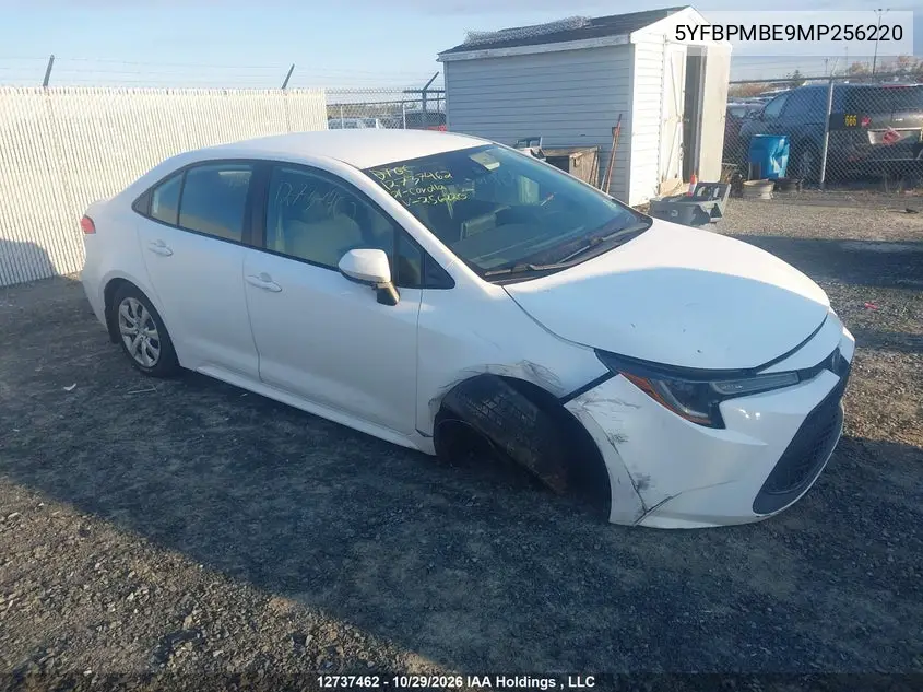 TOYOTA COROLLA 2021, VIN 5YFBPMBE9MP256220