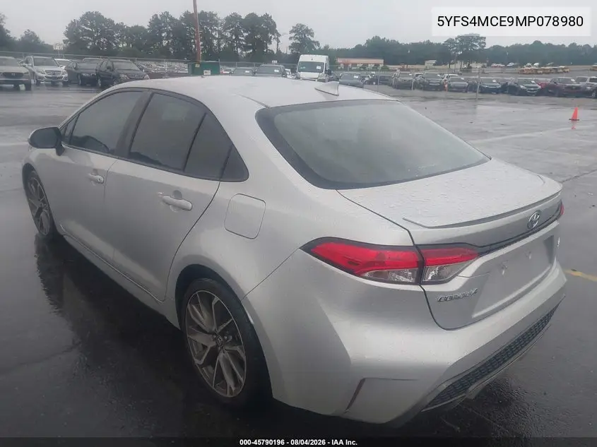 2021 TOYOTA COROLLA VIN 5YFS4MCE9MP078980 — фото 3