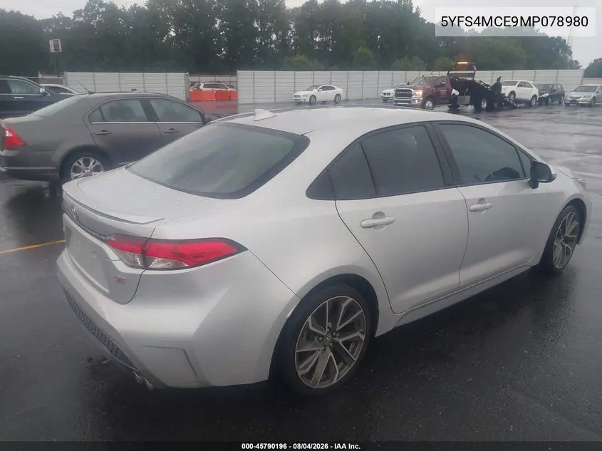 2021 TOYOTA COROLLA VIN 5YFS4MCE9MP078980 — фото 4