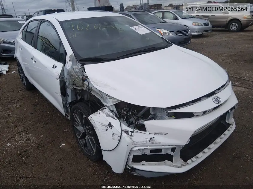 TOYOTA COROLLA 2021, VIN 5YFS4MCE0MP065664