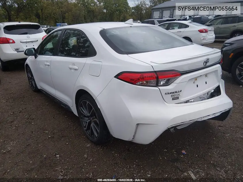 2021 TOYOTA COROLLA VIN 5YFS4MCE0MP065664 — фото 3