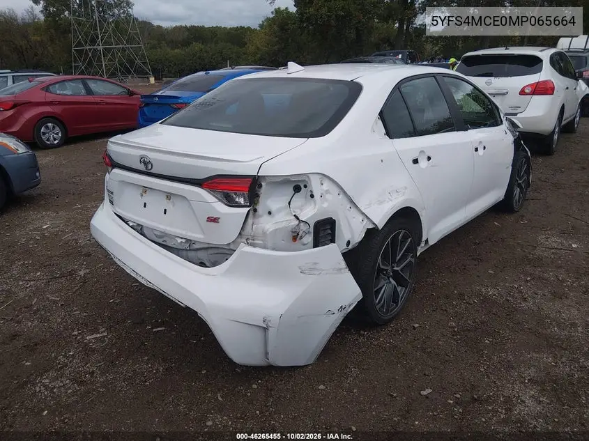 2021 TOYOTA COROLLA VIN 5YFS4MCE0MP065664 — фото 4