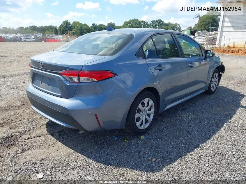 2021 TOYOTA COROLLA VIN JTDEPMAE4MJ152964 — фото 4