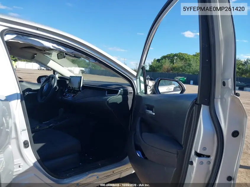 2021 TOYOTA COROLLA VIN 5YFEPMAE0MP261420 — фото 5