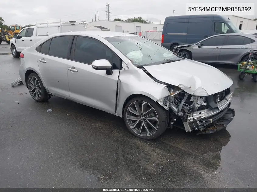 TOYOTA COROLLA 2021, VIN 5YFS4MCE2MP058392