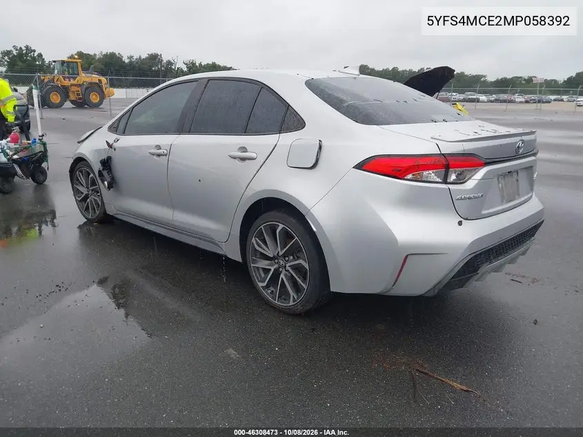 2021 TOYOTA COROLLA VIN 5YFS4MCE2MP058392 — фото 3