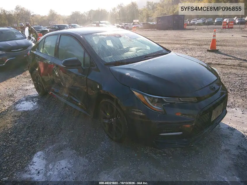 TOYOTA COROLLA 2021, VIN 5YFS4MCE8MP096855