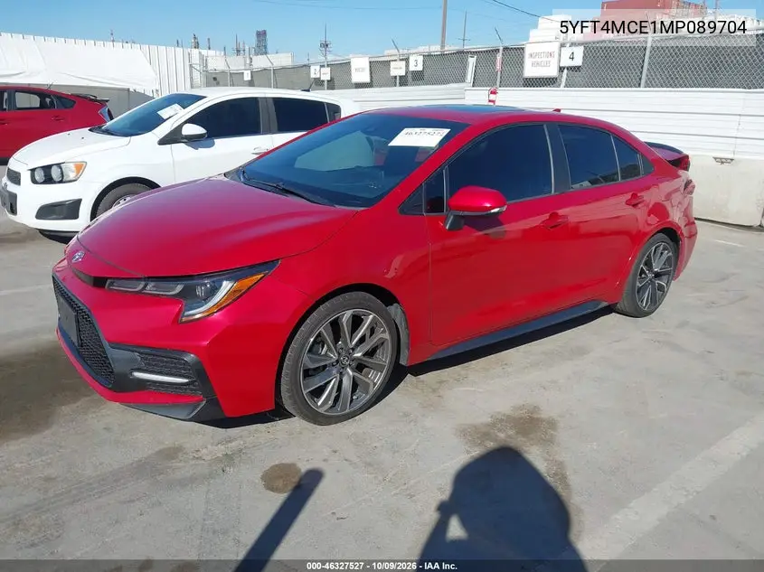 2021 TOYOTA COROLLA VIN 5YFT4MCE1MP089704 — фото 2
