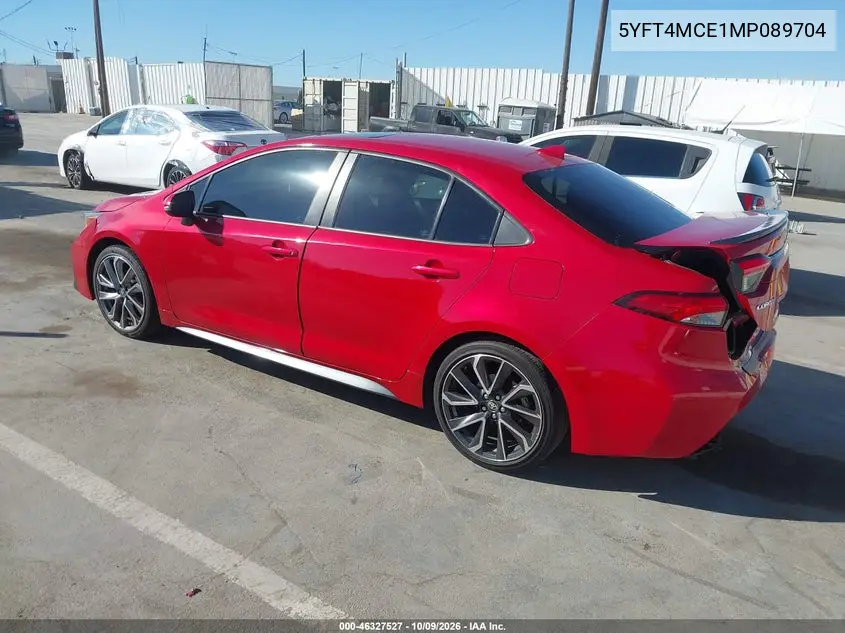 2021 TOYOTA COROLLA VIN 5YFT4MCE1MP089704 — фото 3