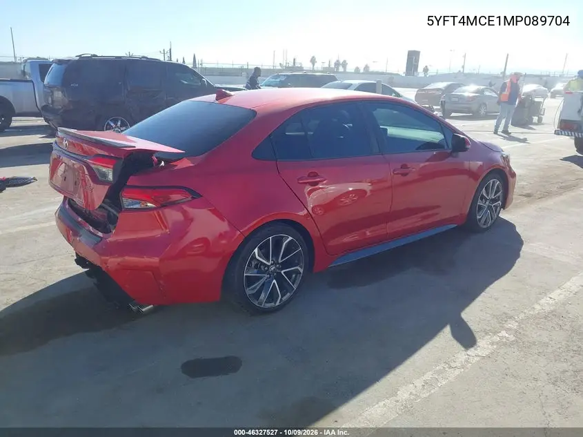 2021 TOYOTA COROLLA VIN 5YFT4MCE1MP089704 — фото 4