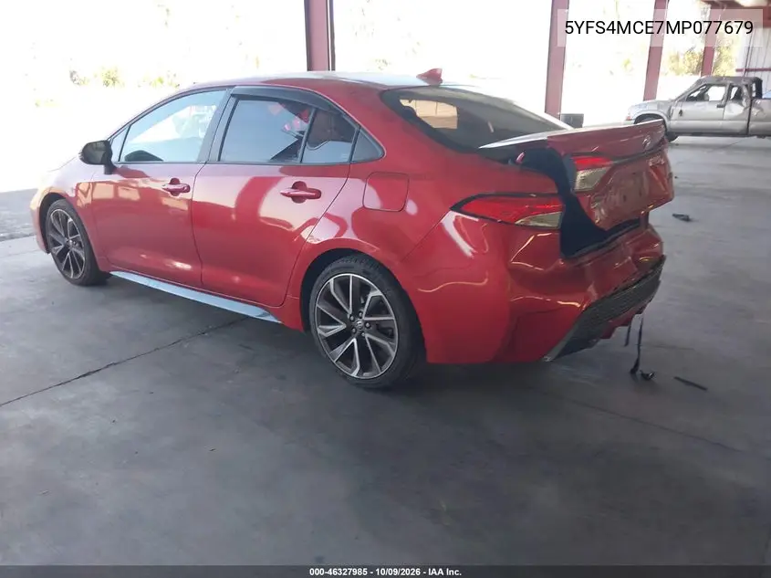 2021 TOYOTA COROLLA VIN 5YFS4MCE7MP077679 — фото 3