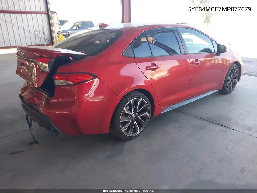 2021 TOYOTA COROLLA VIN 5YFS4MCE7MP077679 — фото 4