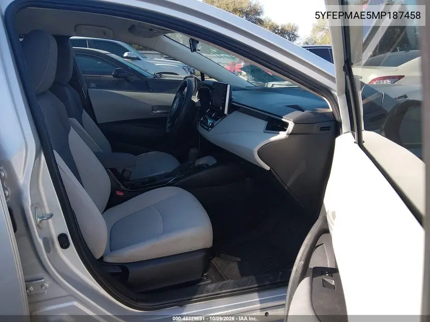 2021 TOYOTA COROLLA VIN 5YFEPMAE5MP187458 — фото 5